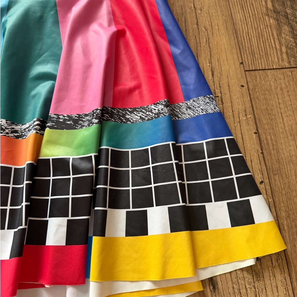 RARE BlackMilk "Stay Tuned" TV Test Pattern Skater Skirt - Size S - Museum Era - Picture 3 of 4